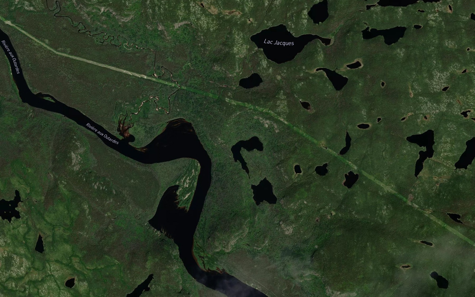 Satellite map of the Lac Victor