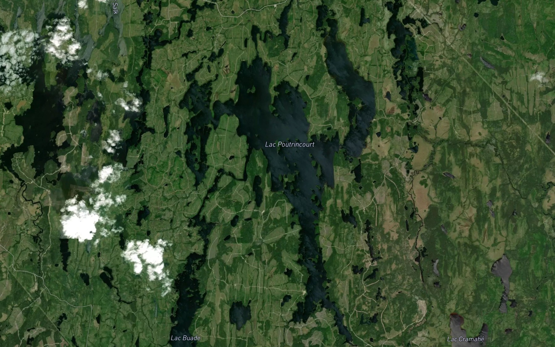 Satellite map of the Lac Poutrincourt