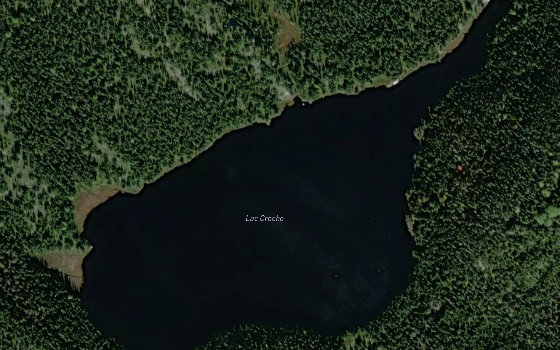 Satellite map of the Lac Croche