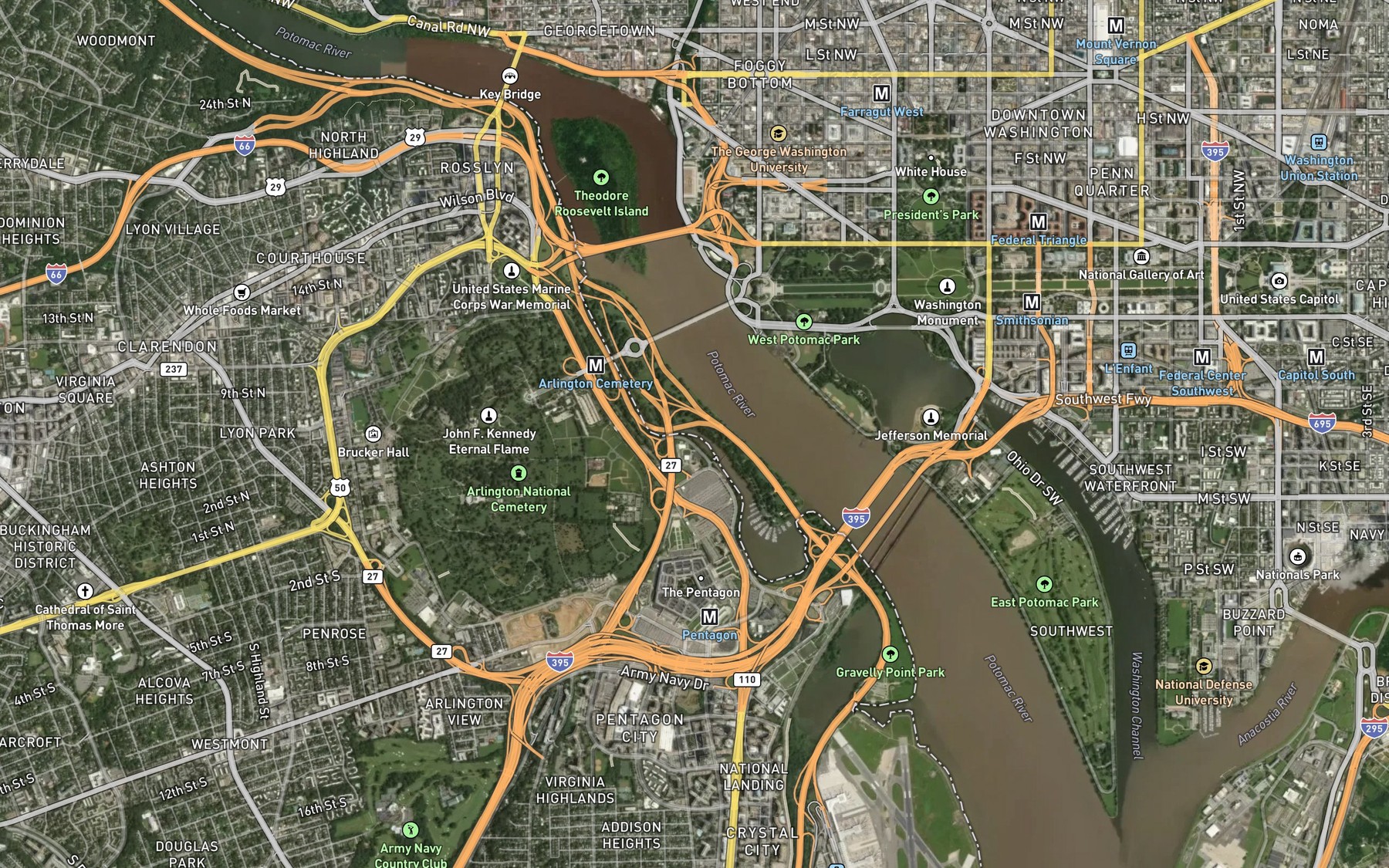 Satellite map of the Boundary Channel