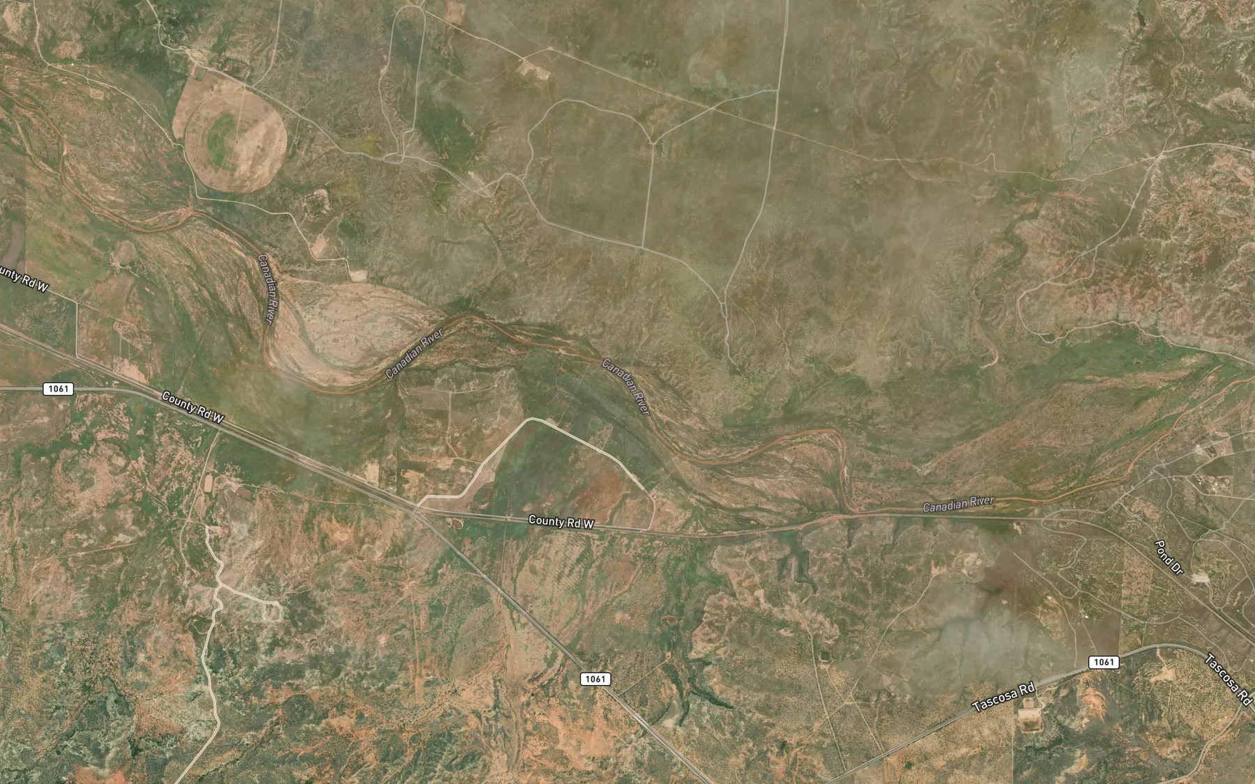 Satellite map of the Cottonwood Creek