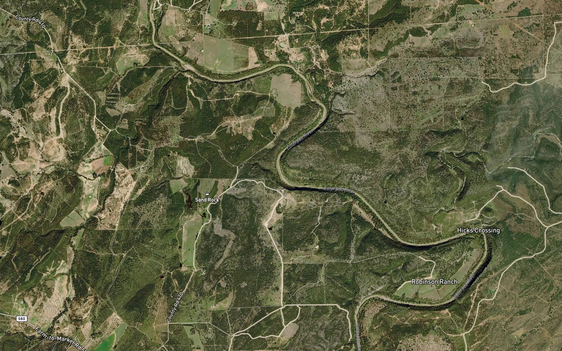 Satellite map of the Lost Branch