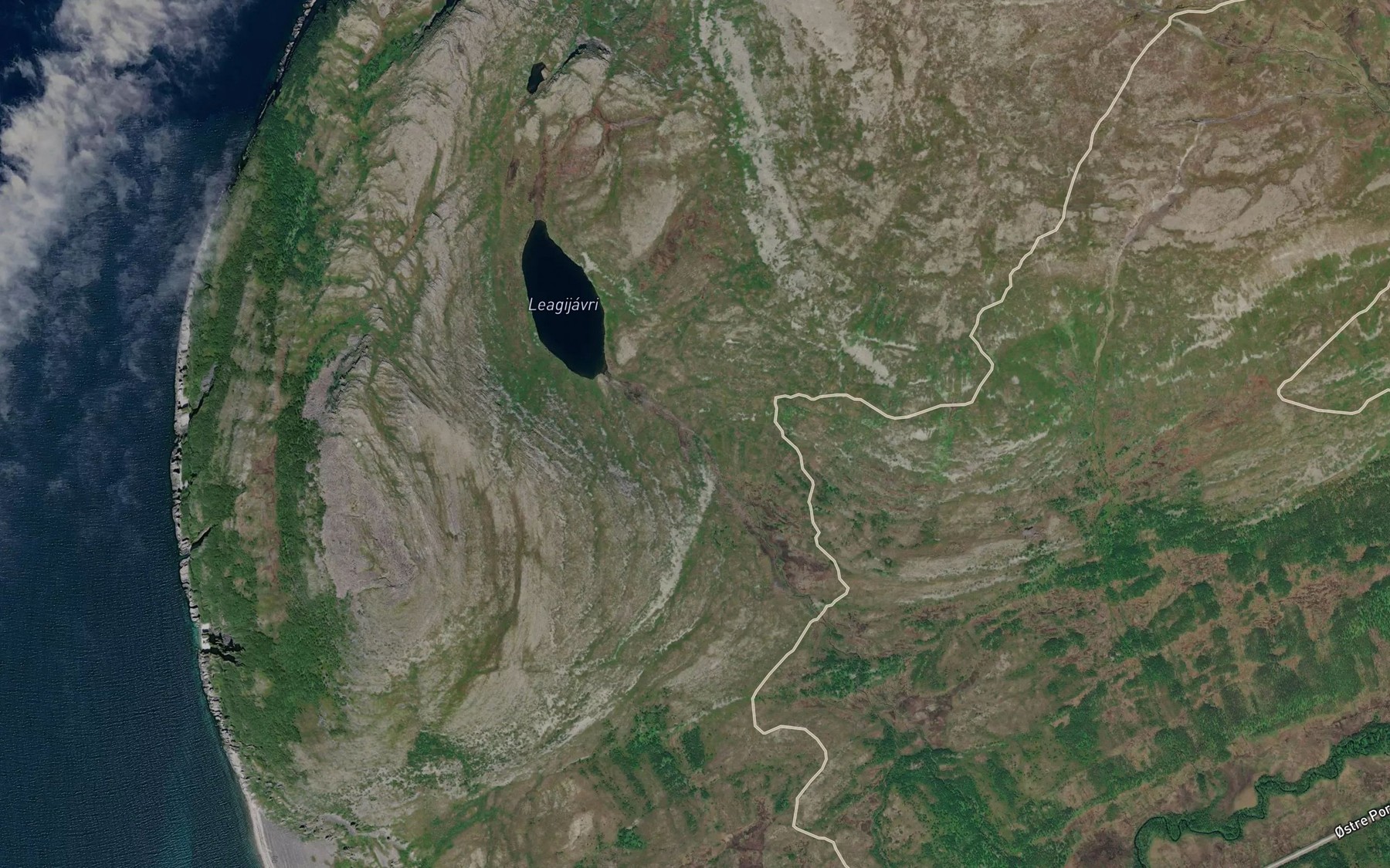 Satellite map of the Laegijakka