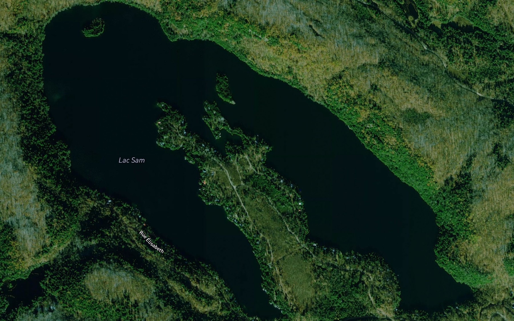 Satellite map of the Lac Sam