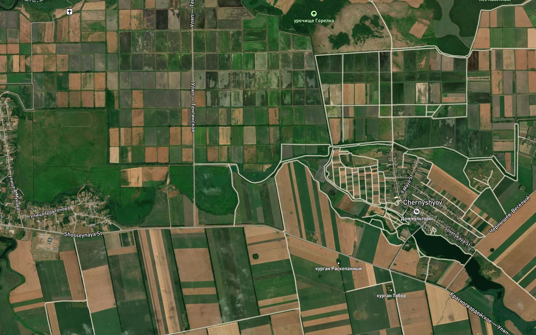 Satellite map of the Ul'ka