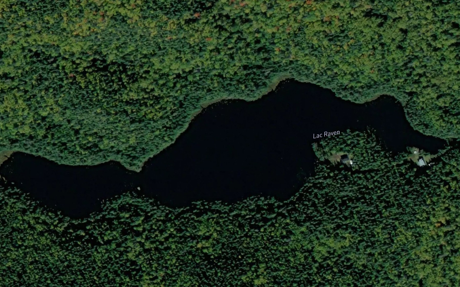 Satellite map of the Lac Raven