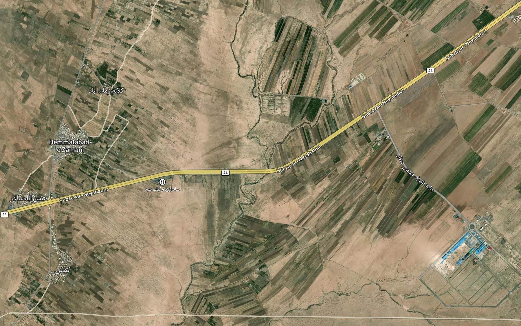 Satellite map of the Rudkhaneh-ye Shur