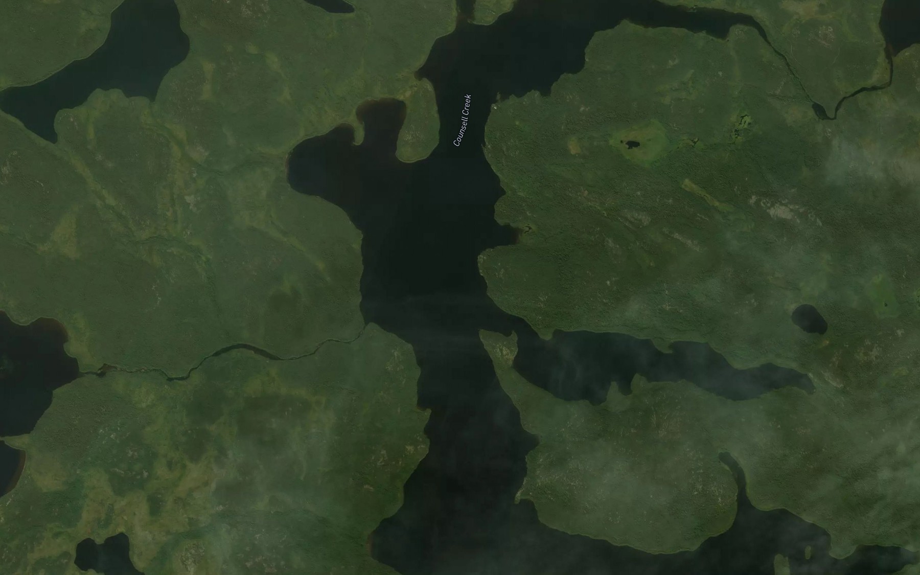 Satellite map of the Lasthope Lake