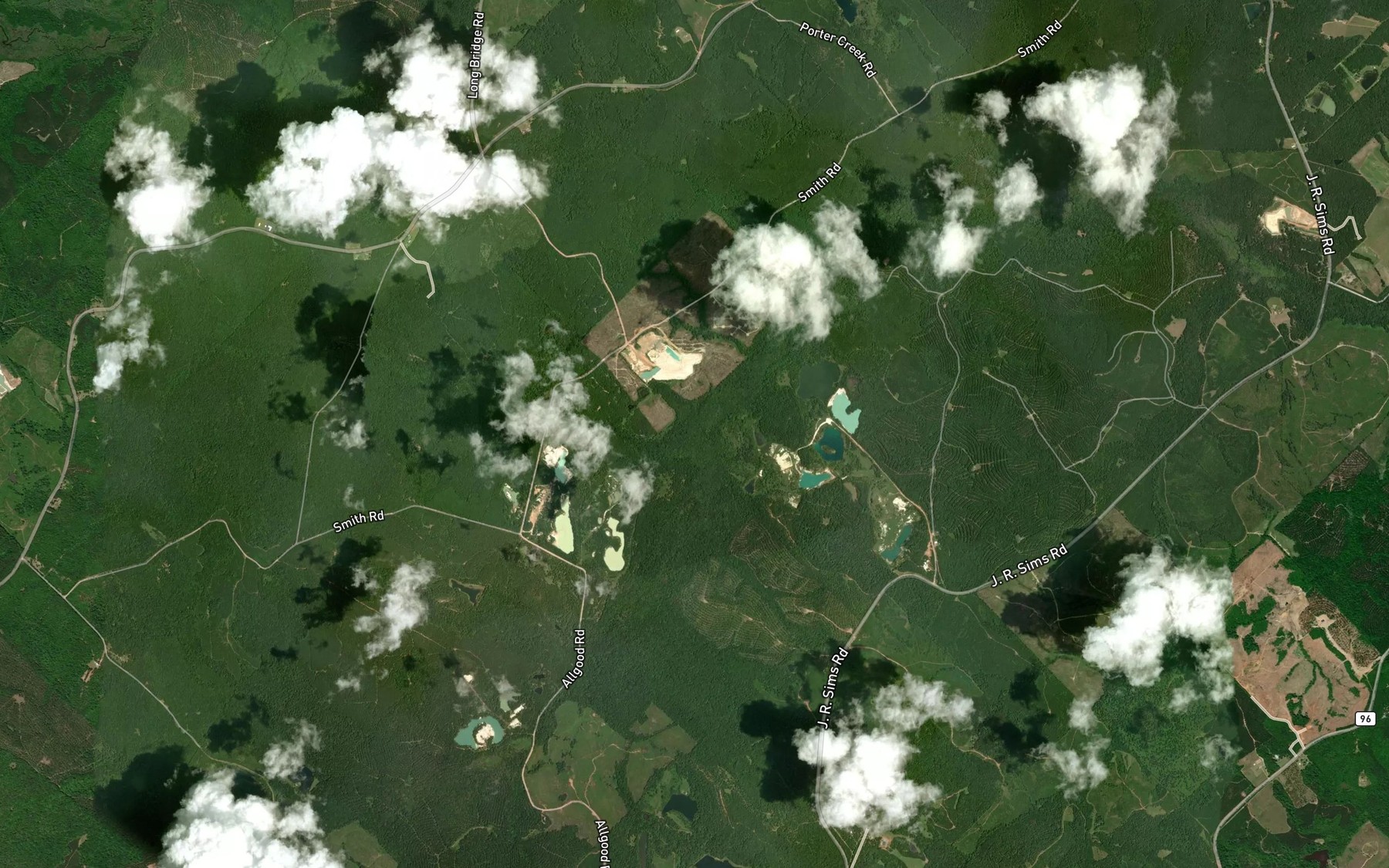 Satellite map of the Big Branch