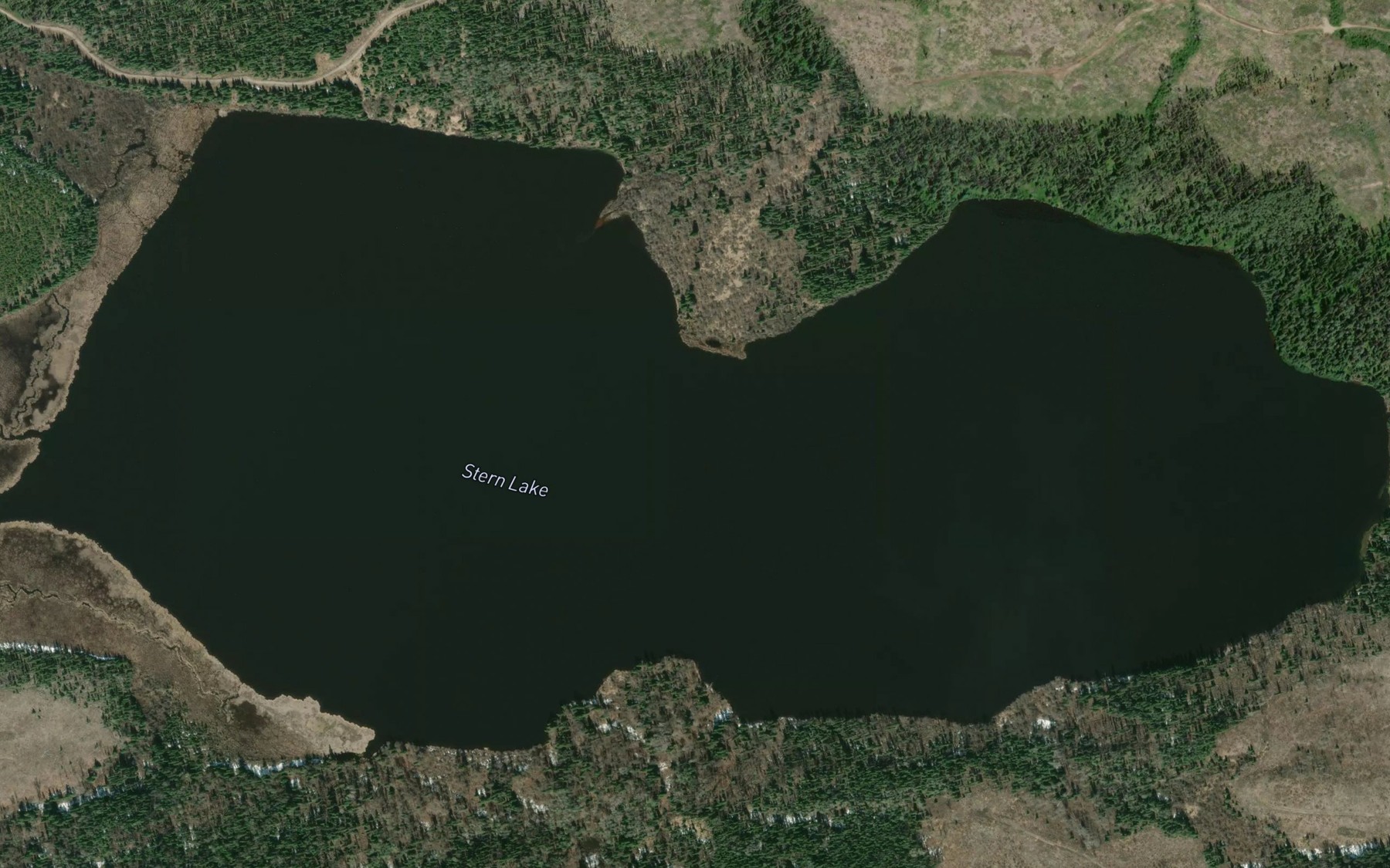 Satellite map of the Stern Lake
