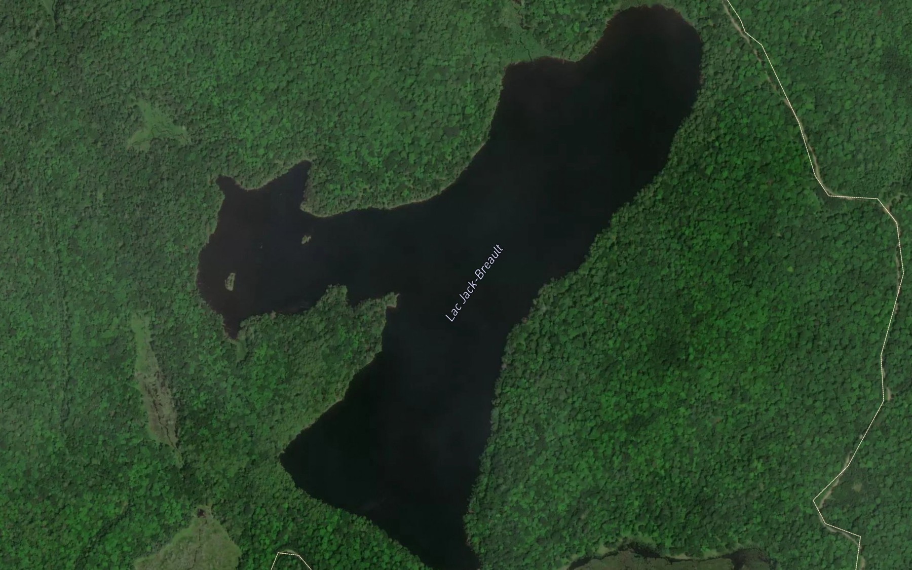 Satellite map of the Lac Jack-Breault
