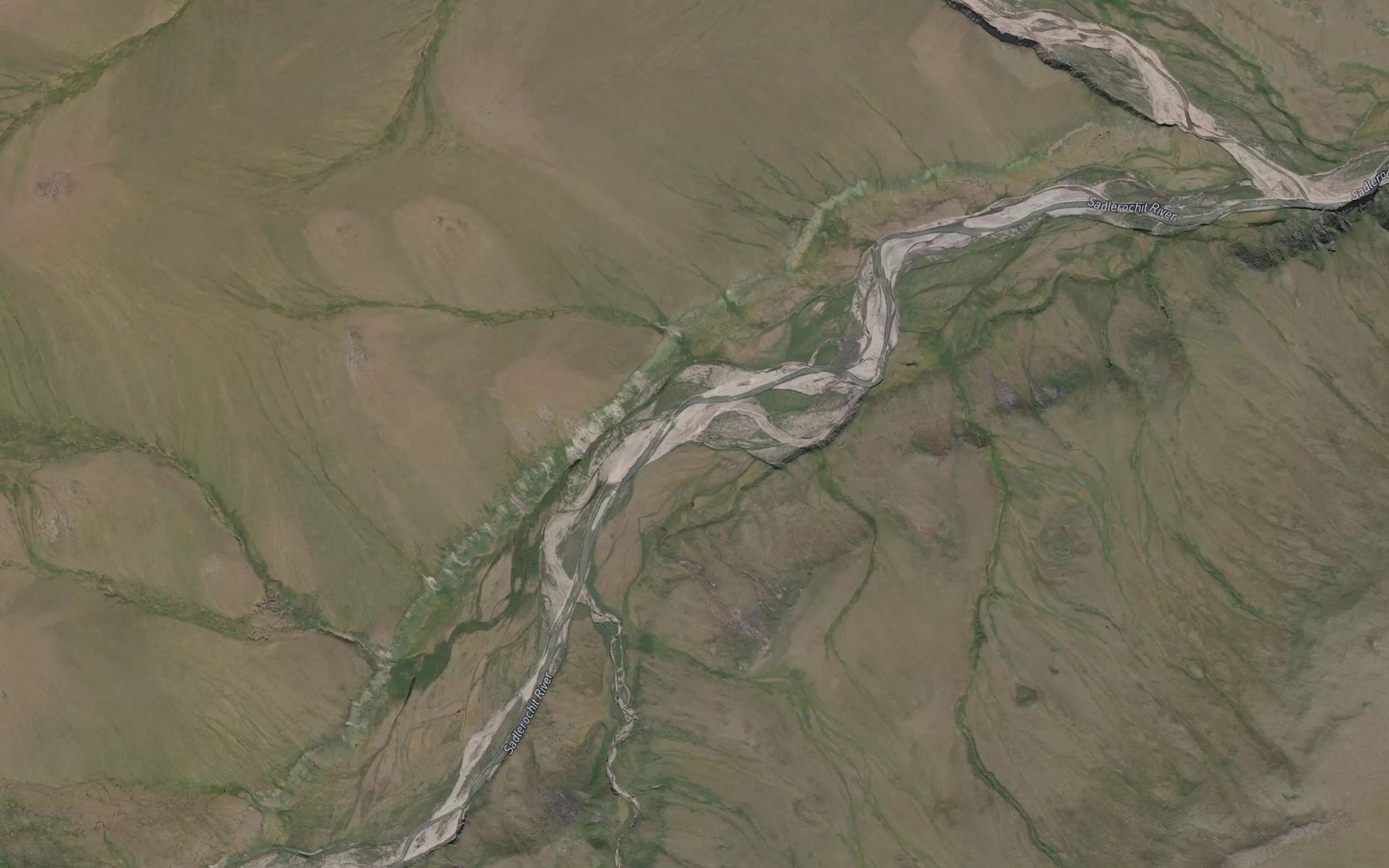 Satellite map of the Kaviak Creek
