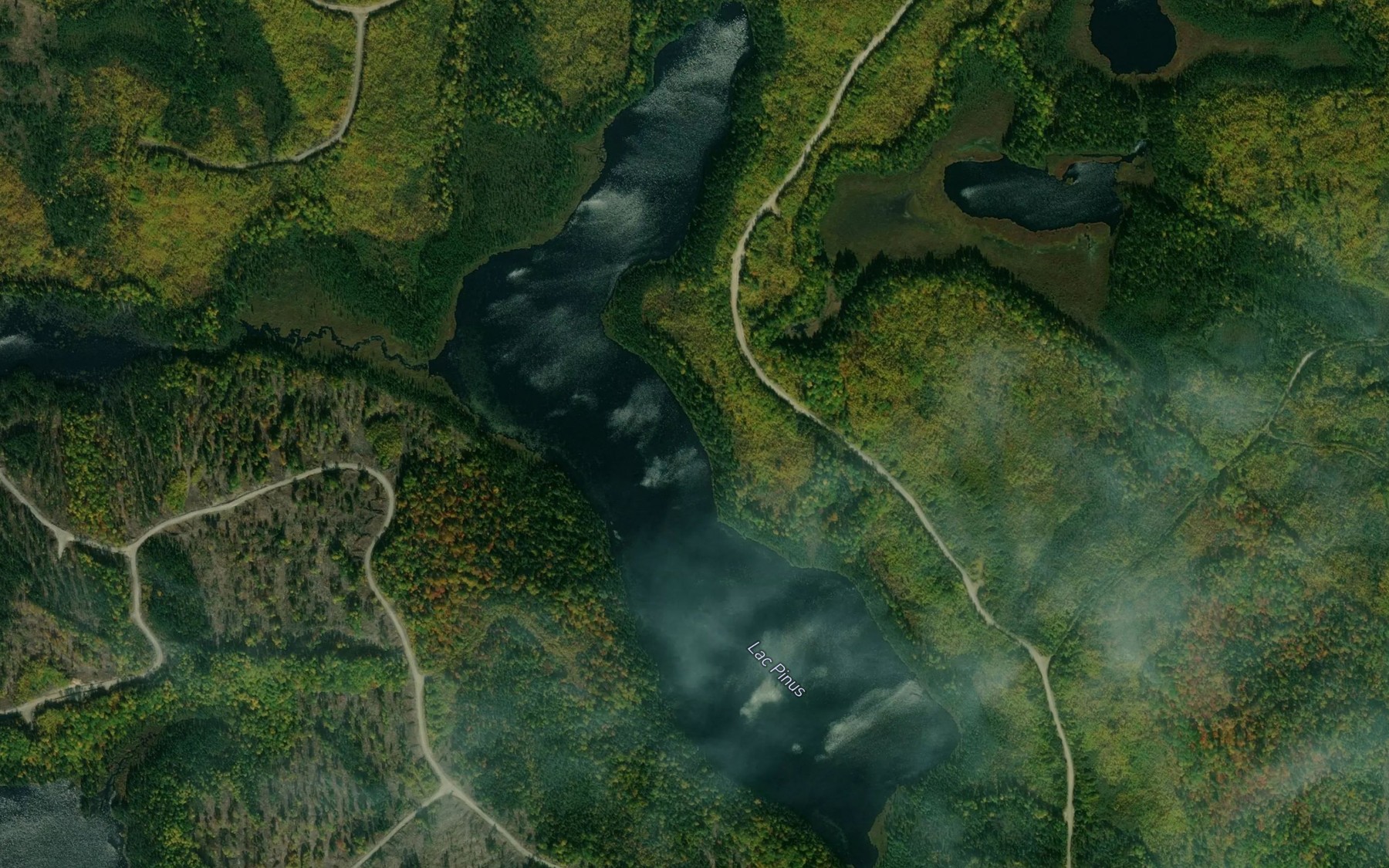 Satellite map of the Lac Pinus