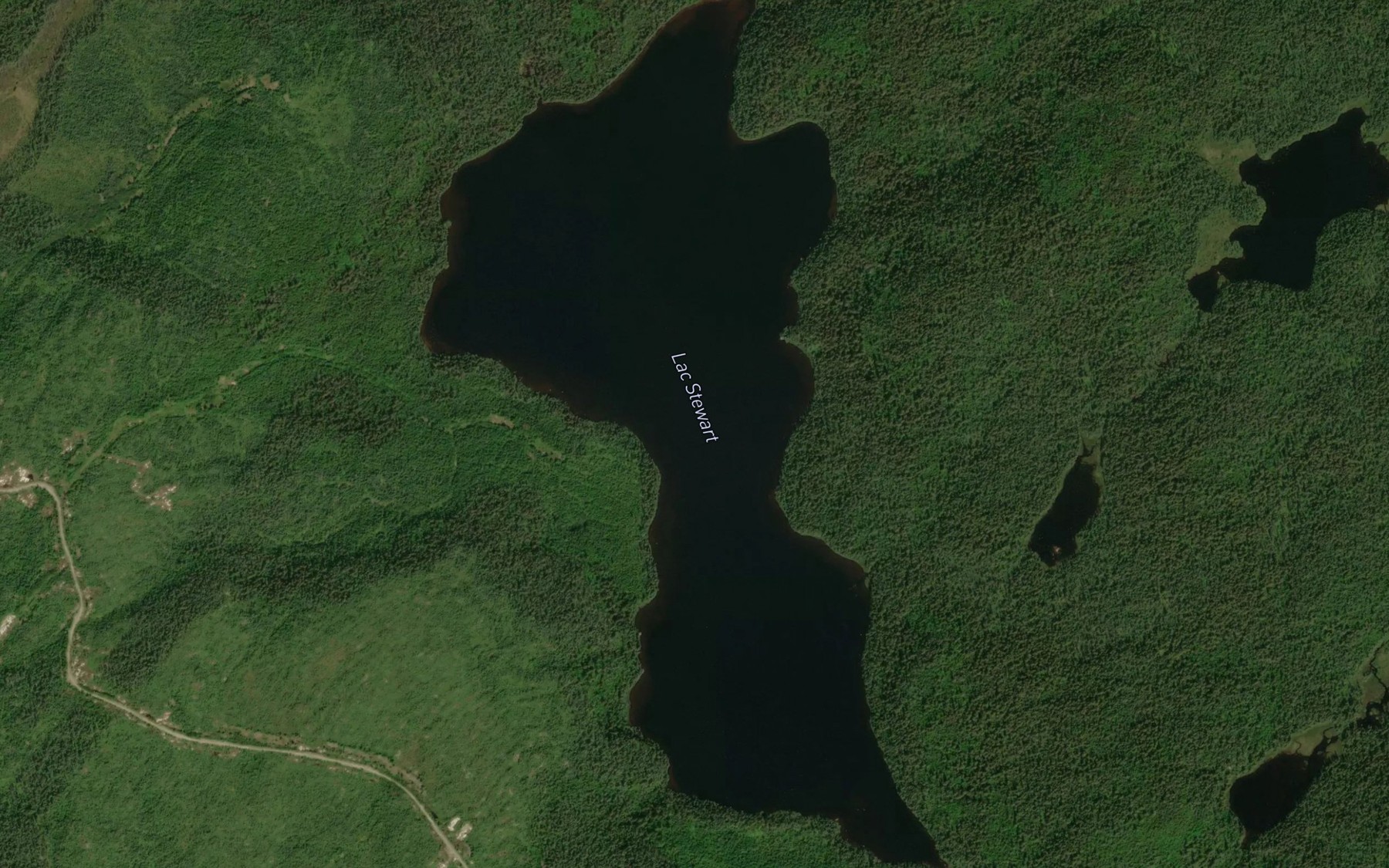 Satellite map of the Lac Stewart