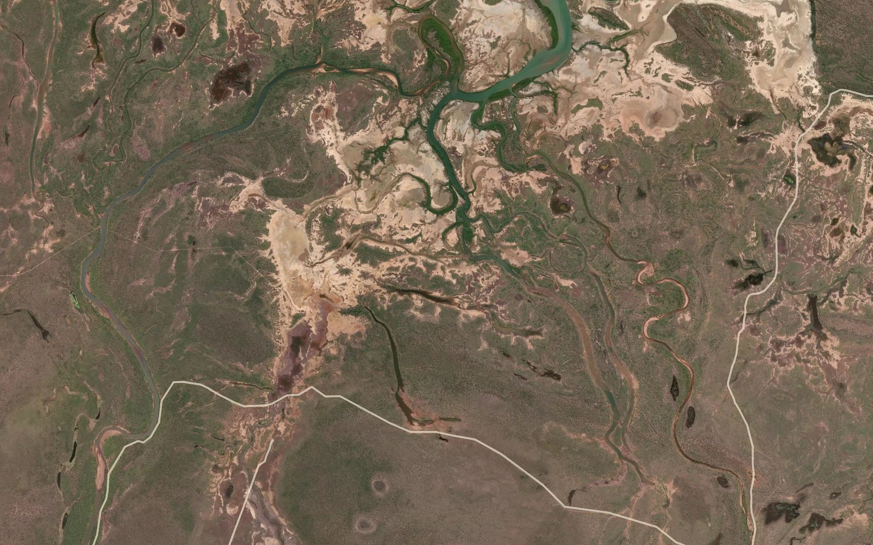 Satellite map of the Settlement Creek