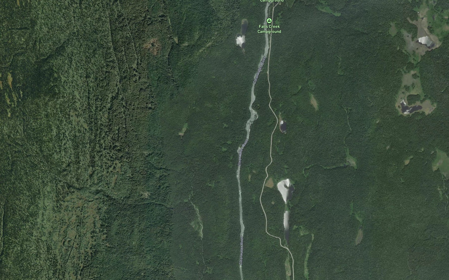 Satellite map of the Normans Eddy