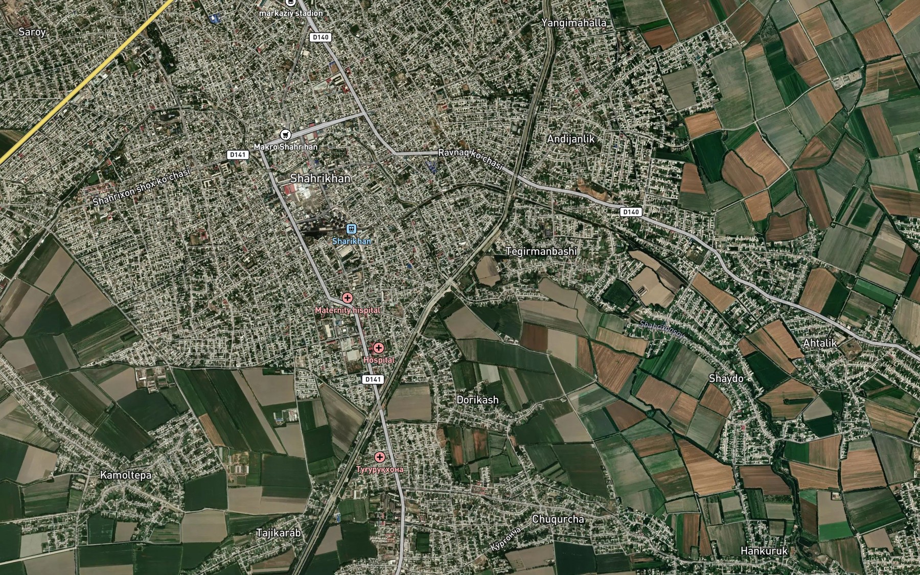 Satellite map of the Aryk Sakovat