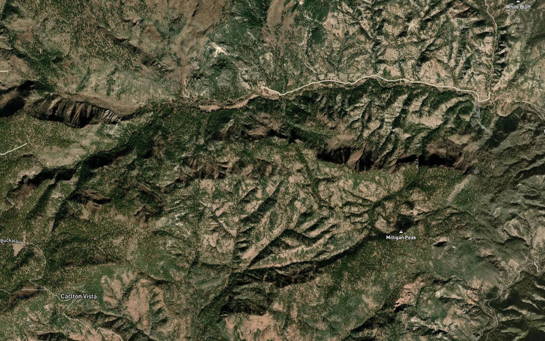 Satellite map of the Jack Spring