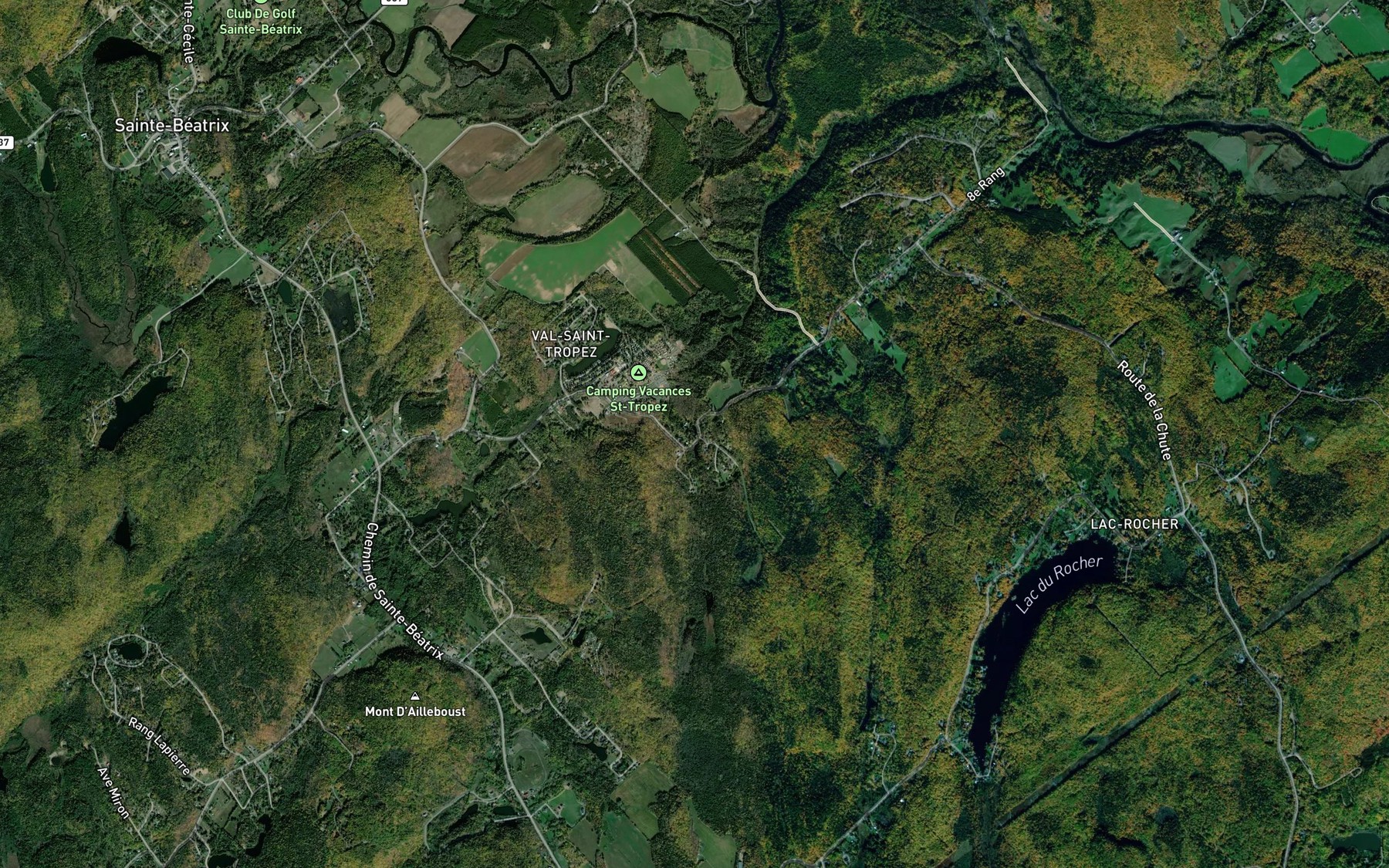 Satellite map of the Lac Tremblay