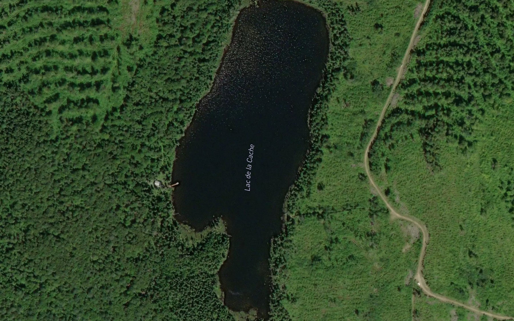 Satellite map of the Lac de la Cache