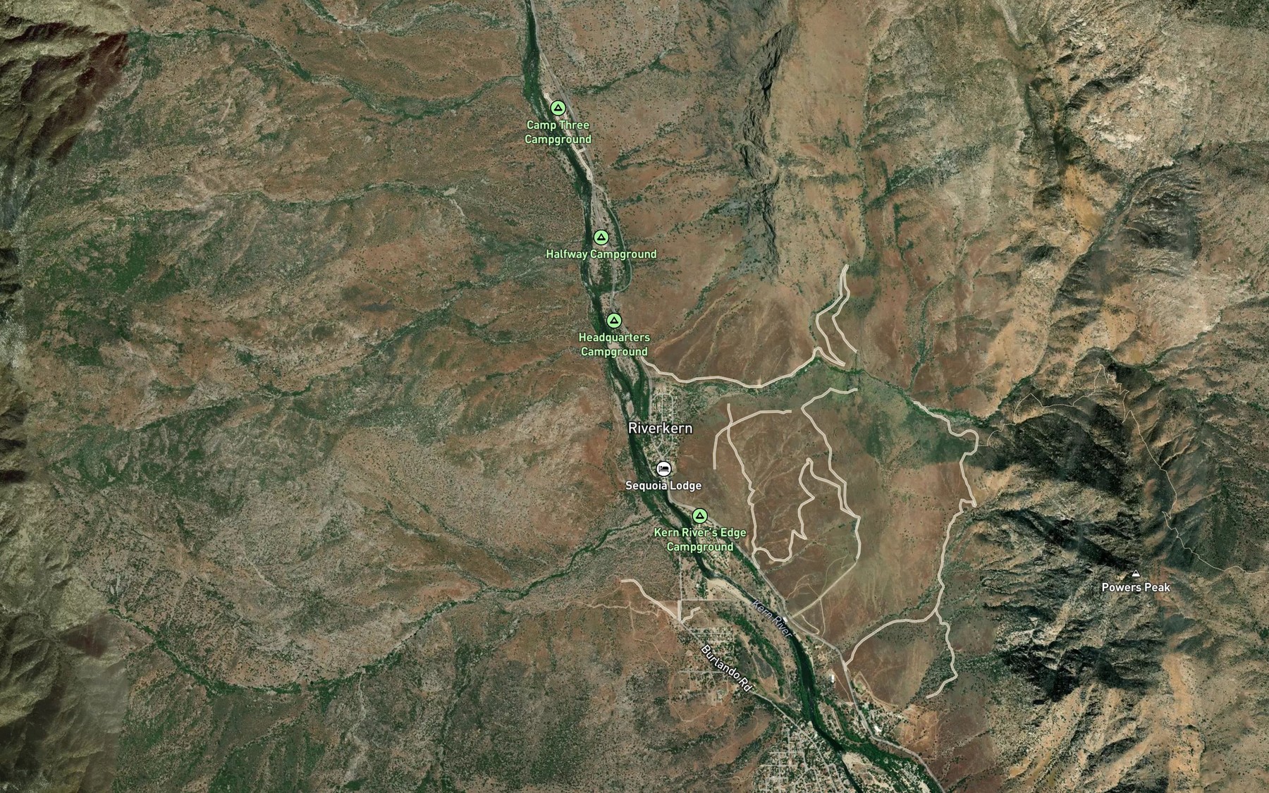 Satellite map of the Cannell Creek