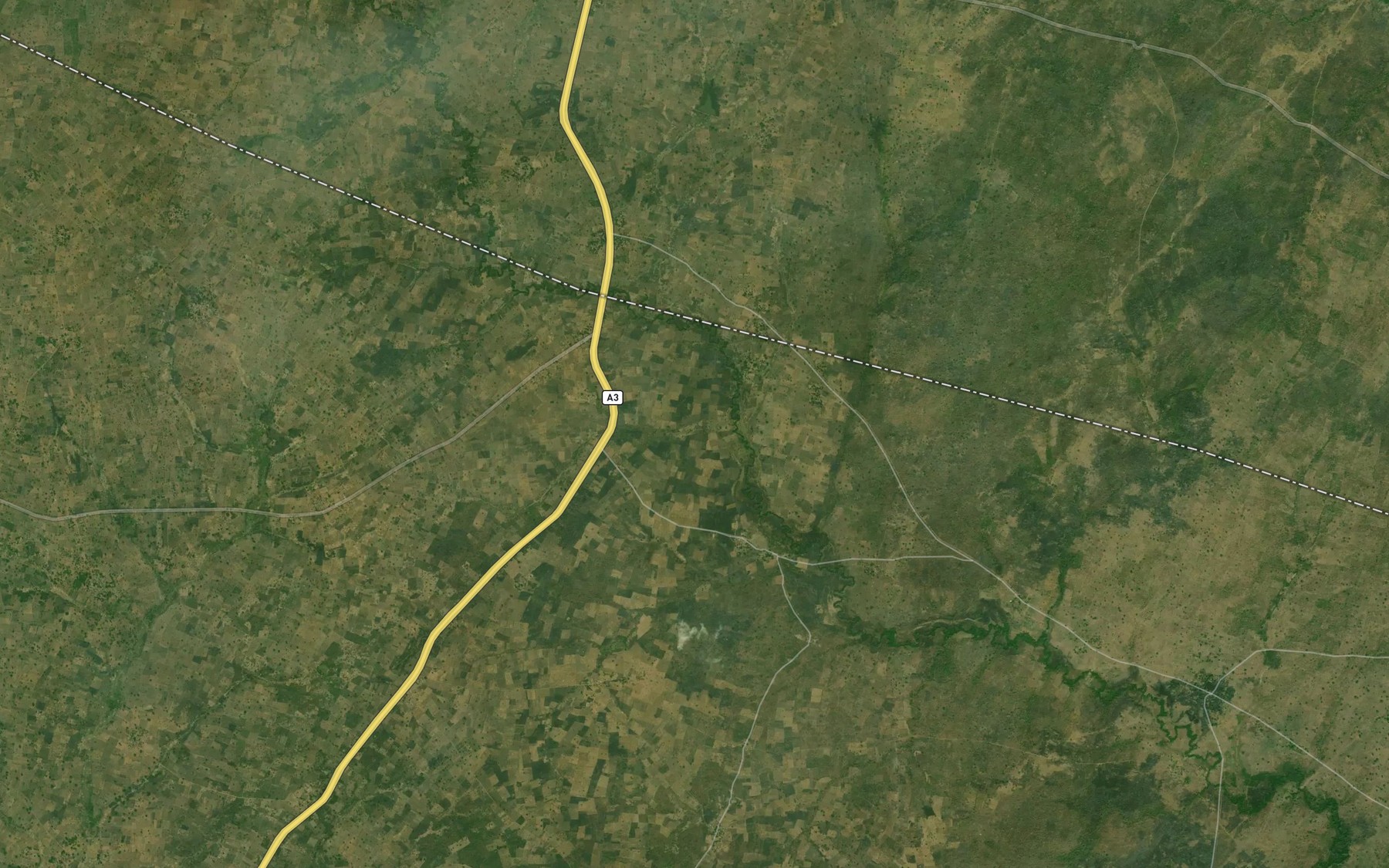 Satellite map of the River Utsofo