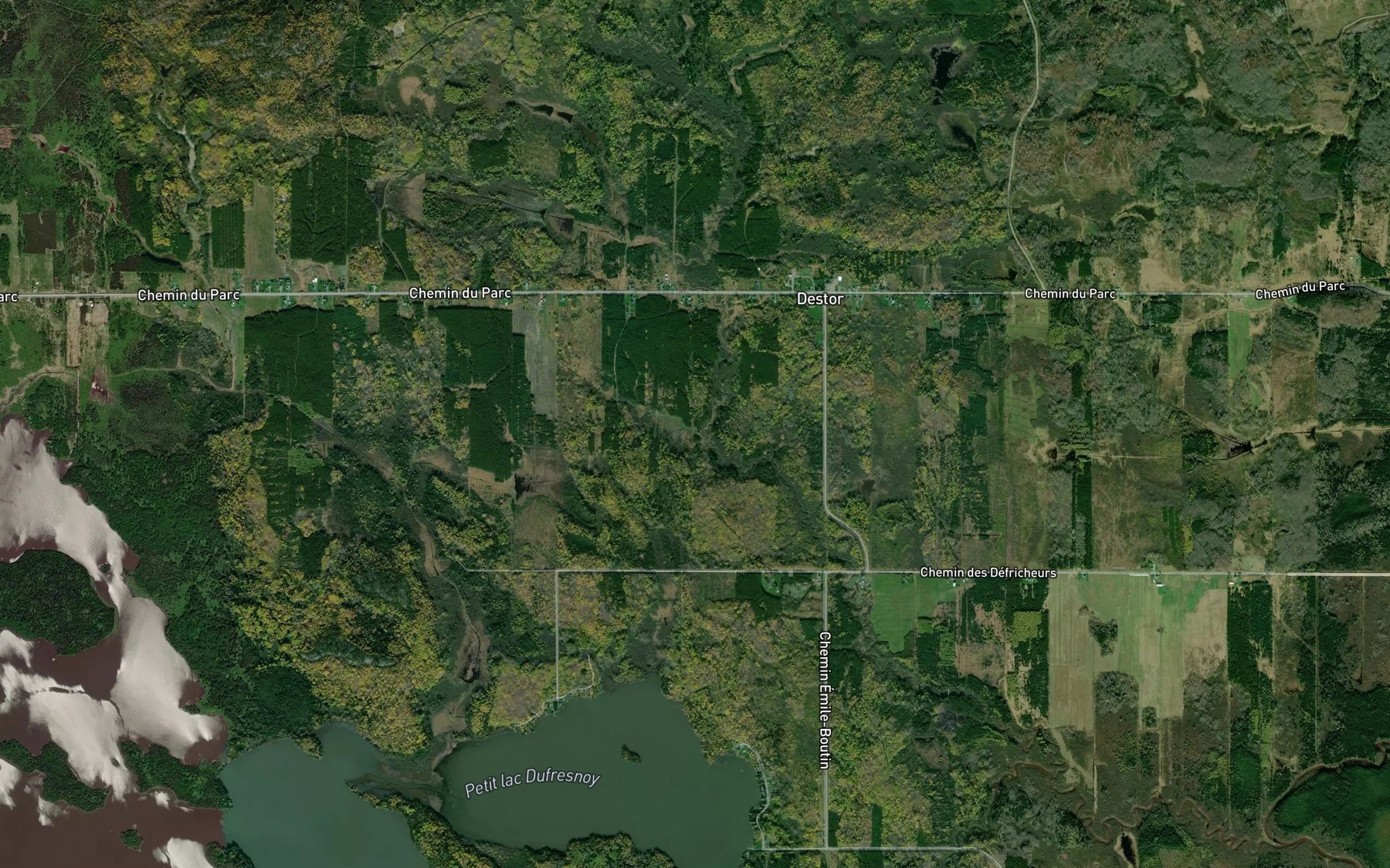 Satellite map of the Ruisseau Vaillancourt