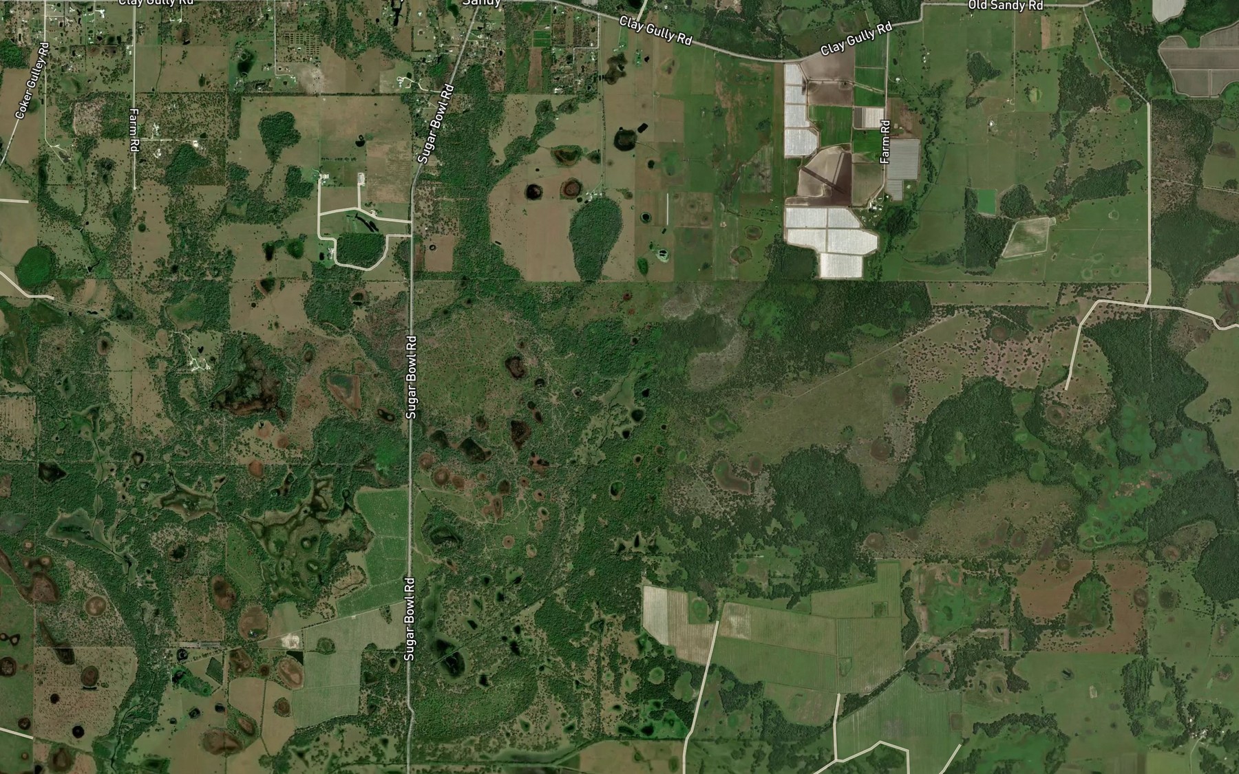 Satellite map of the Bud Slough
