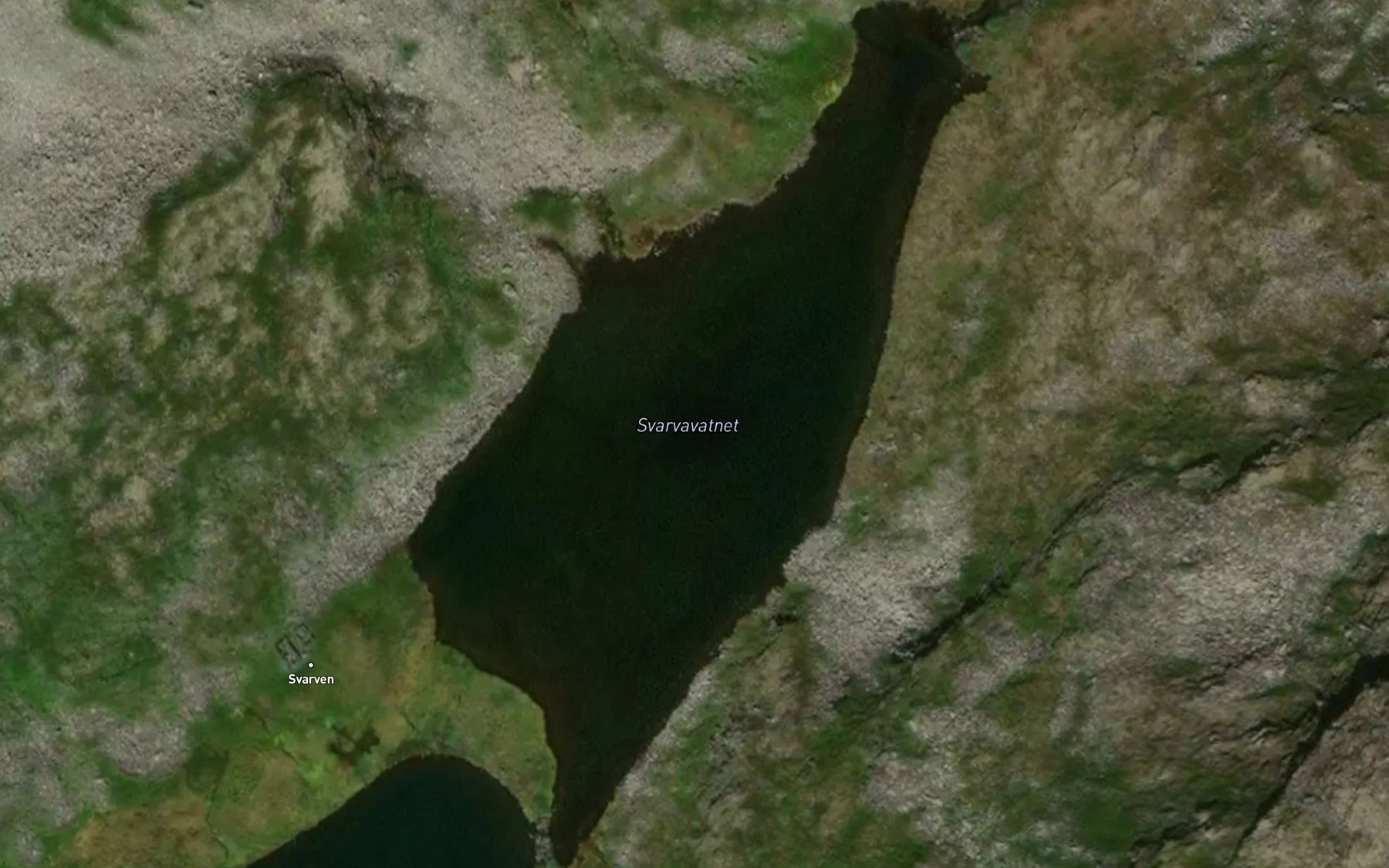 Satellite map of the Svarvavatnet