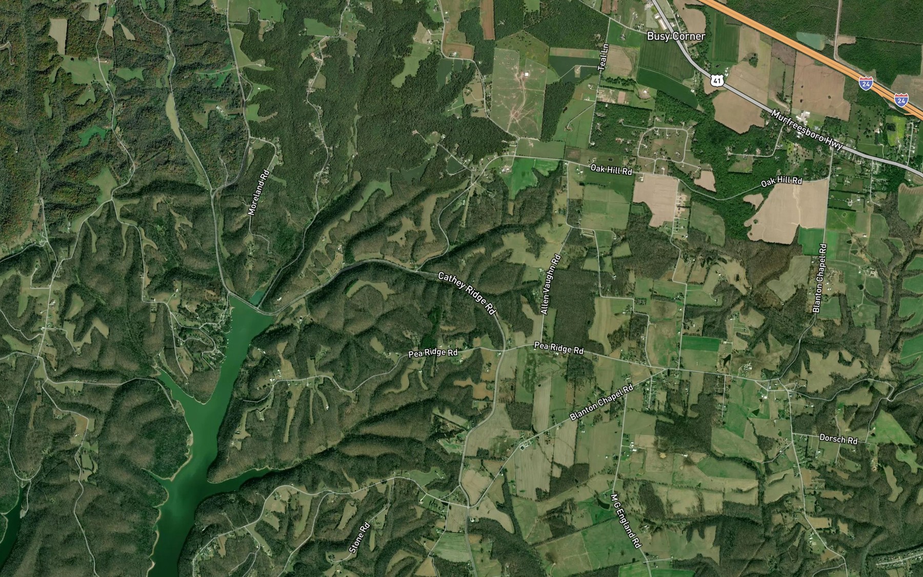 Satellite map of the Partridge Spring