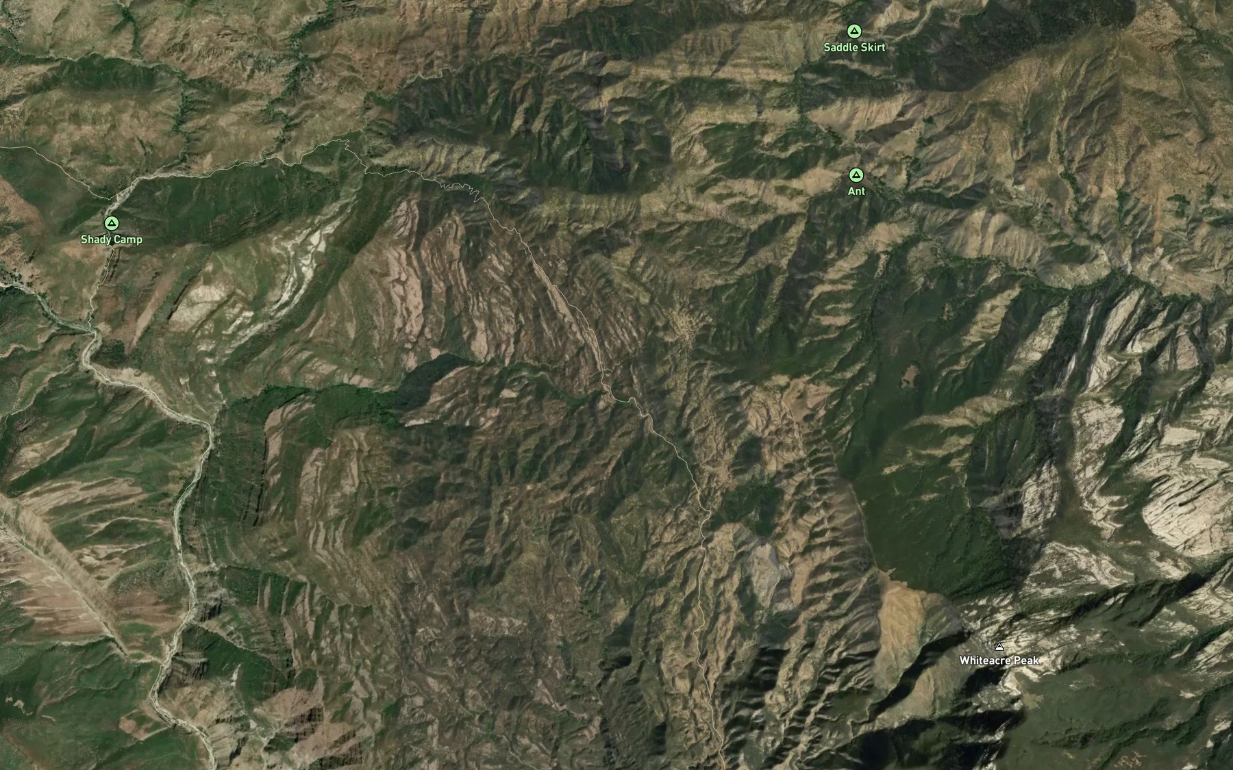 Satellite map of the Cow Spring