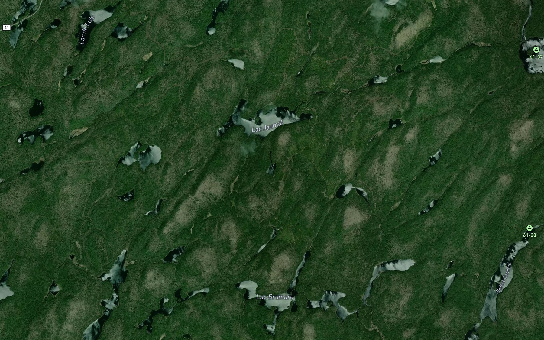 Satellite map of the Lac Machiel