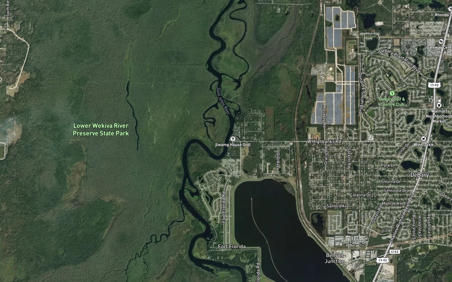 Satellite map of the Barbers Reach