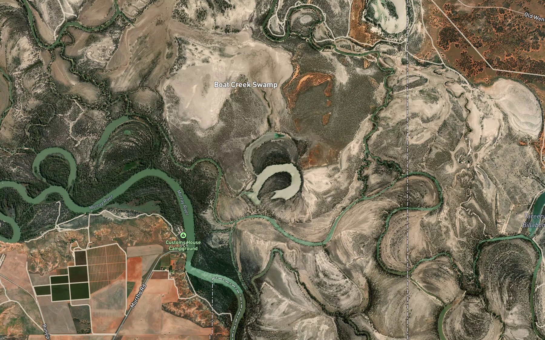 Satellite map of the Horseshoe Lagoon