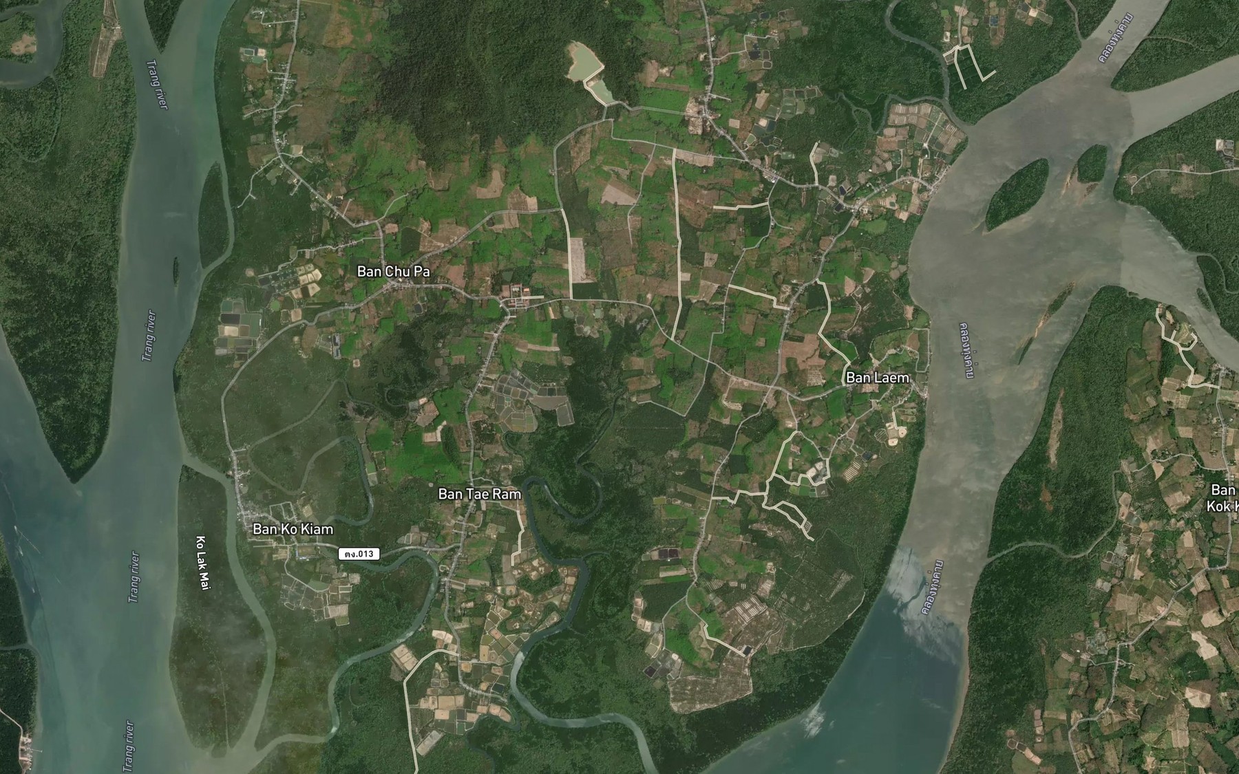 Satellite map of the Huai Kho