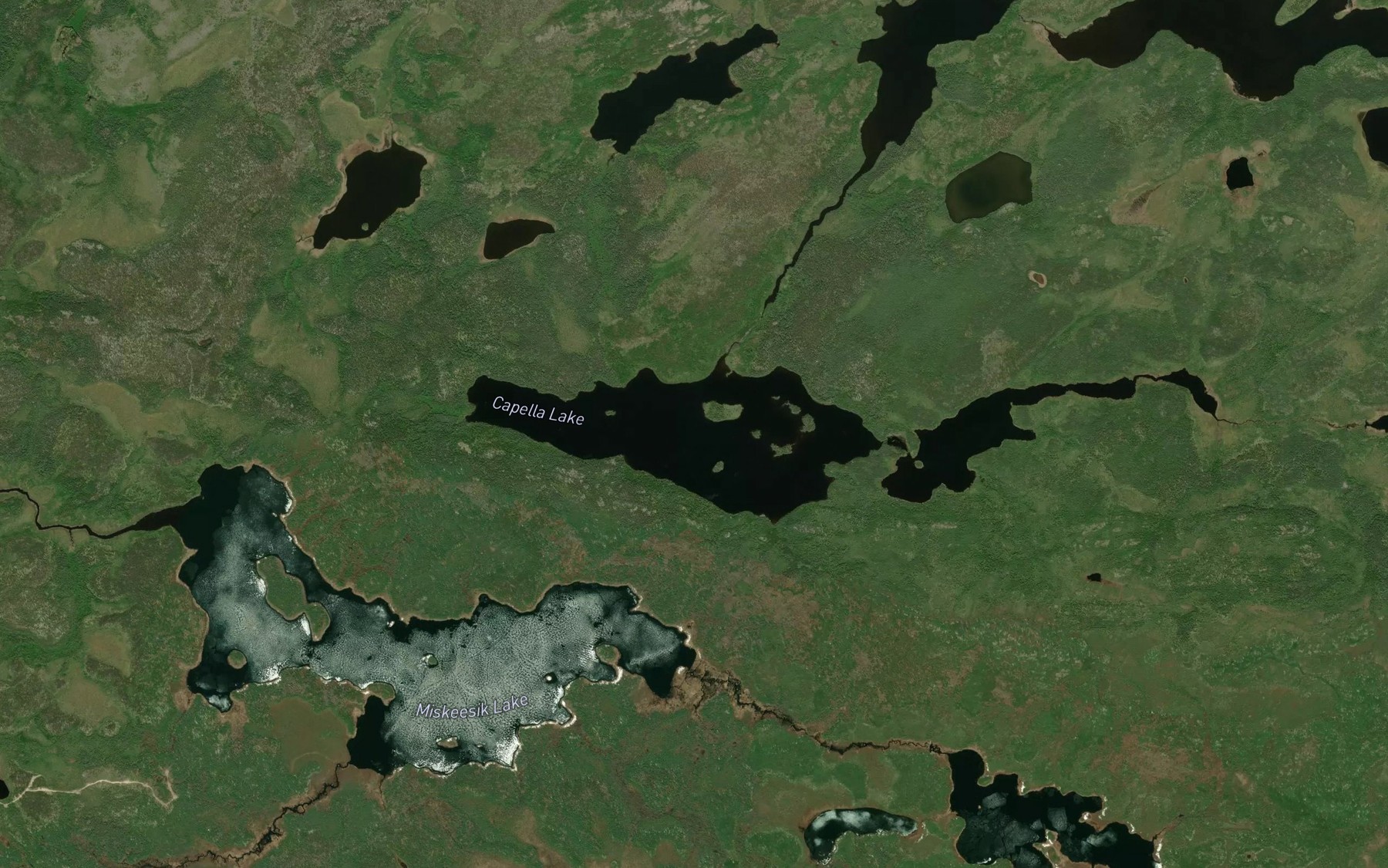 Satellite map of the Capella Lake