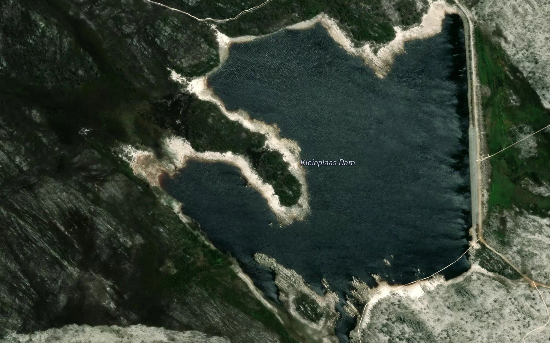 Satellite map of the Kleinplaasdam