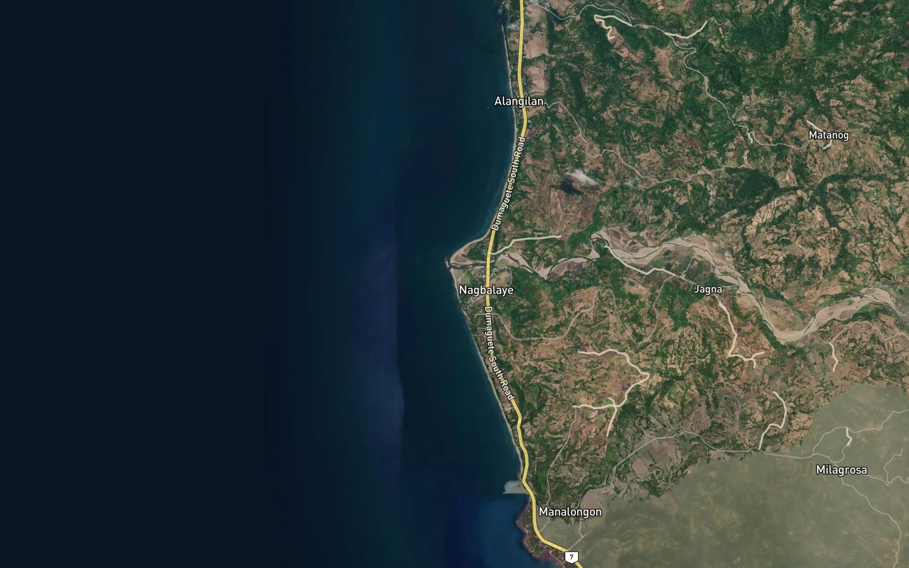 Satellite map of the Nagbalaye River