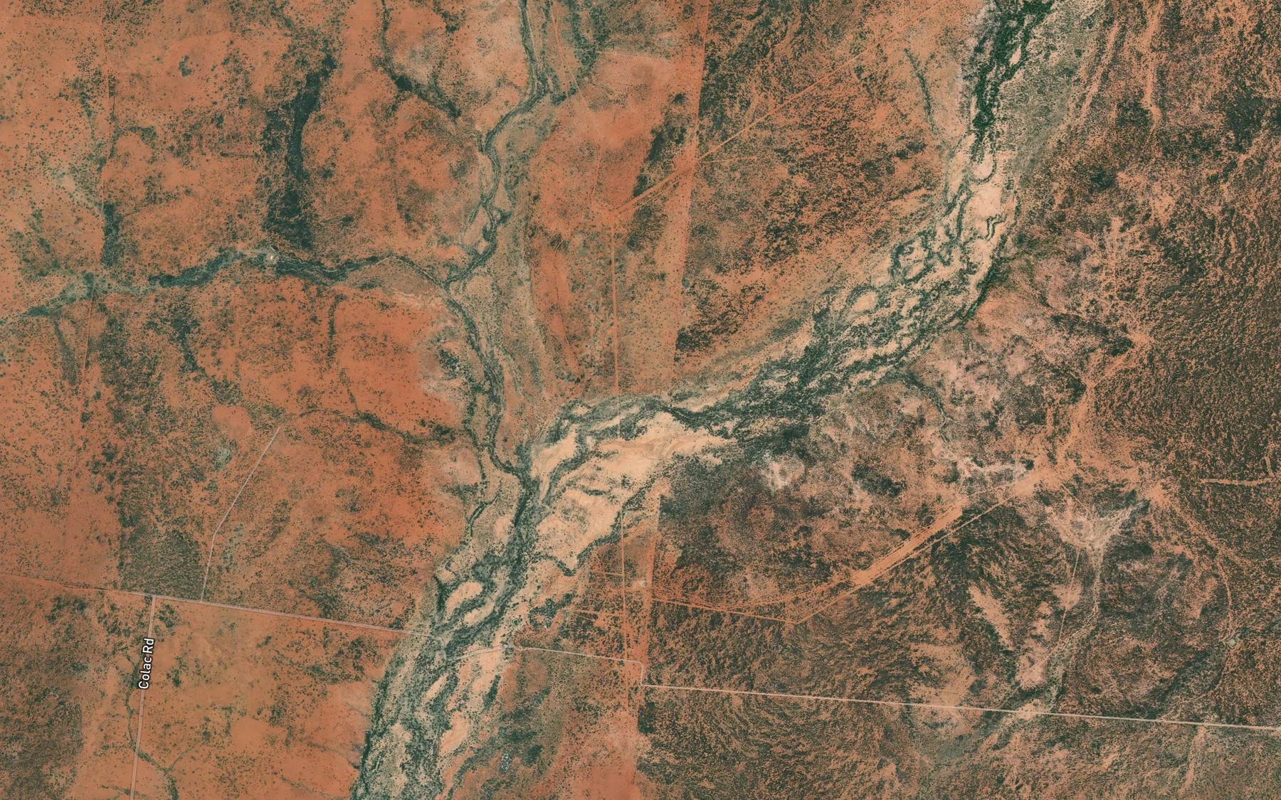 Satellite map of the Stony Creek