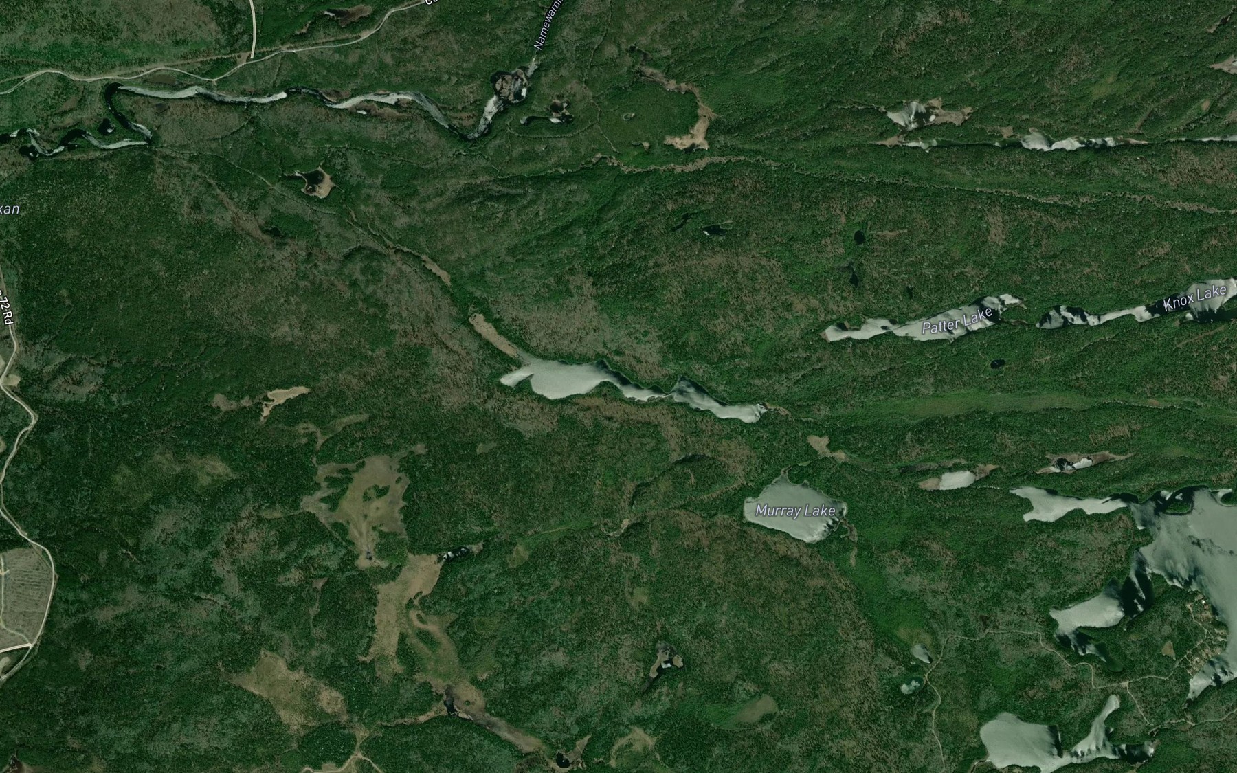 Satellite map of the Corrigan Lake