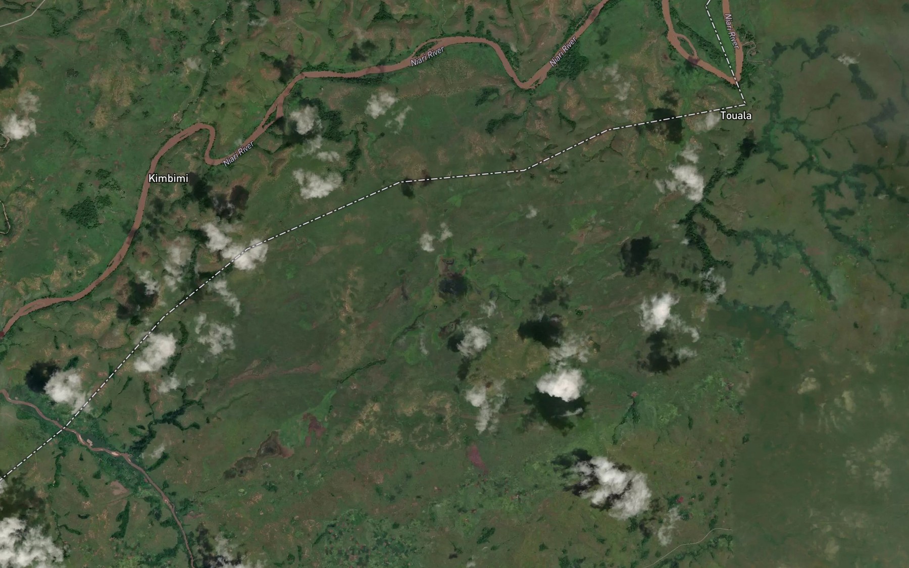 Satellite map of the Lac Tempe