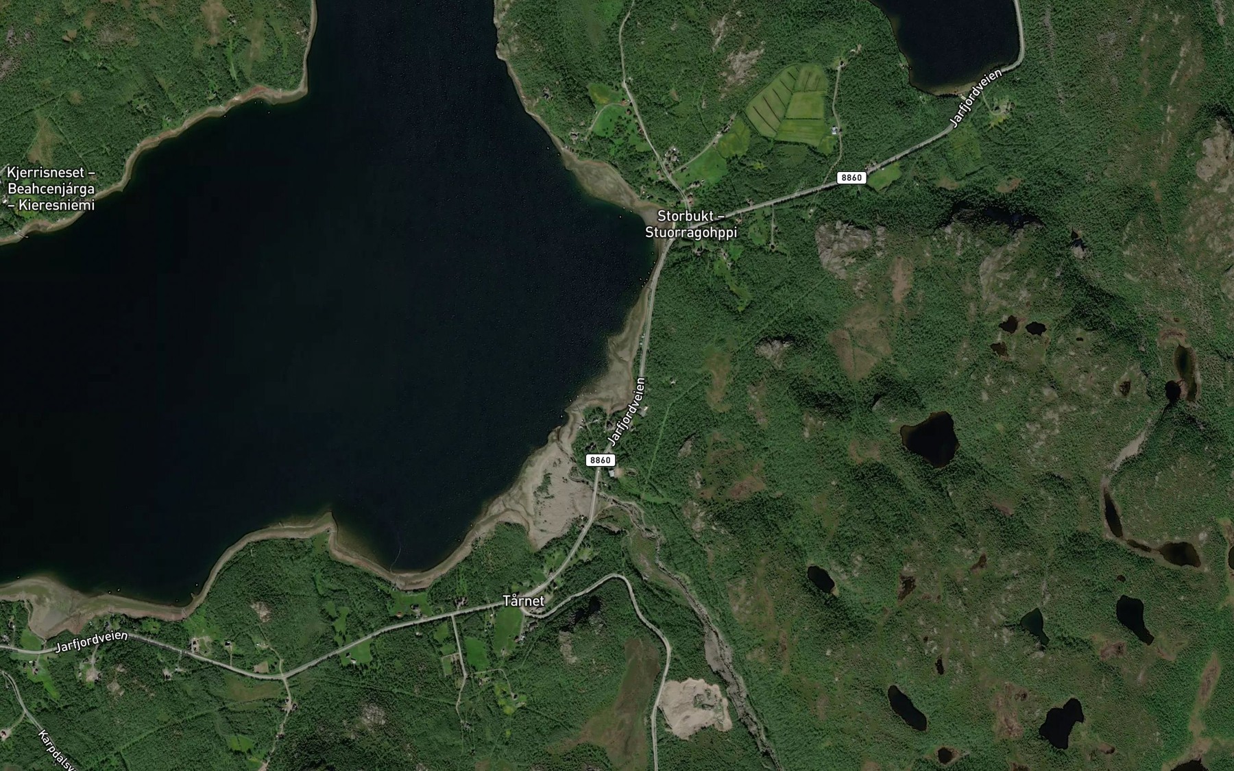 Satellite map of the Soldaterbukta