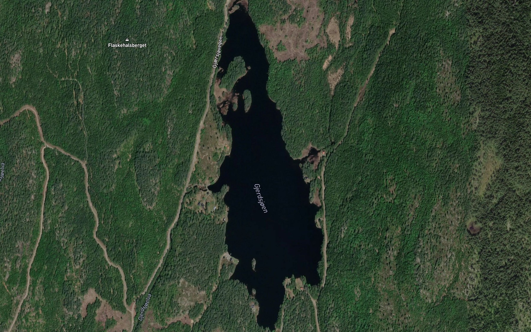Satellite map of the Gjerdsjoen