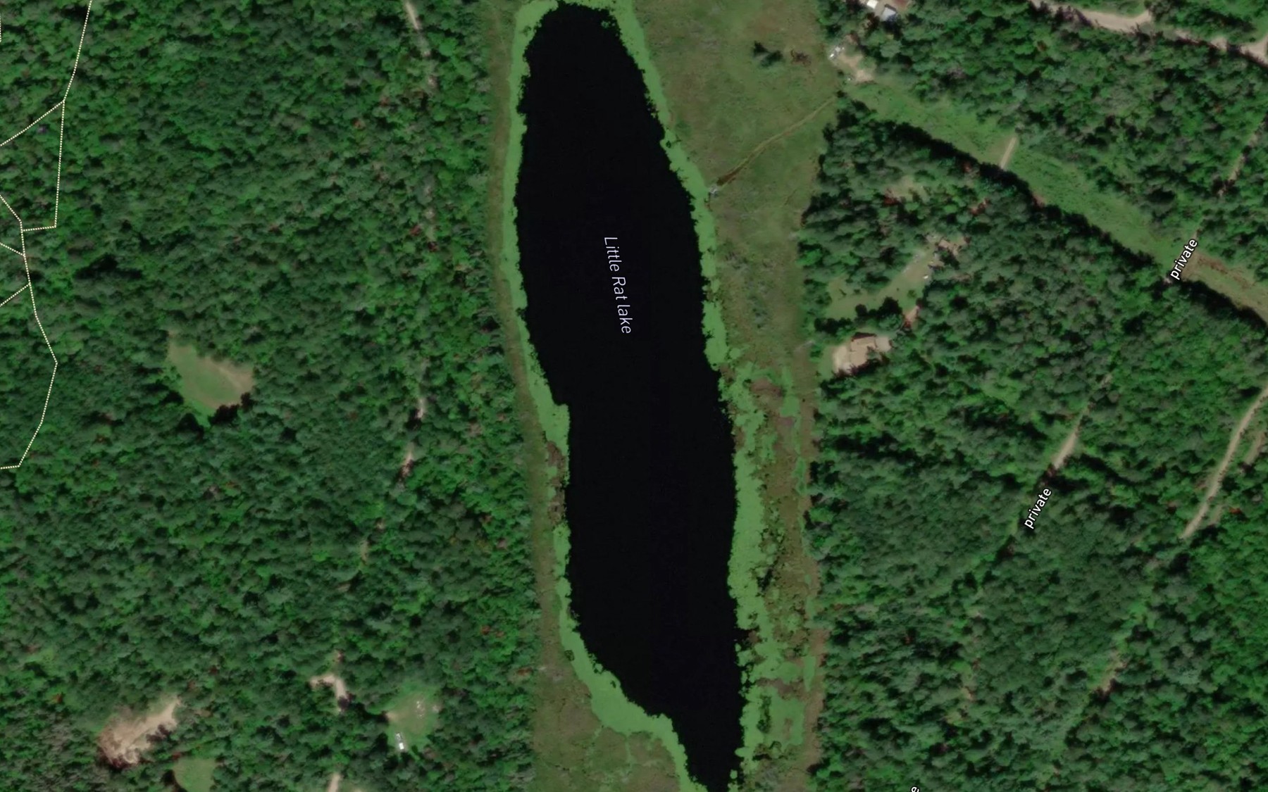 Satellite map of the Little Rat Lake