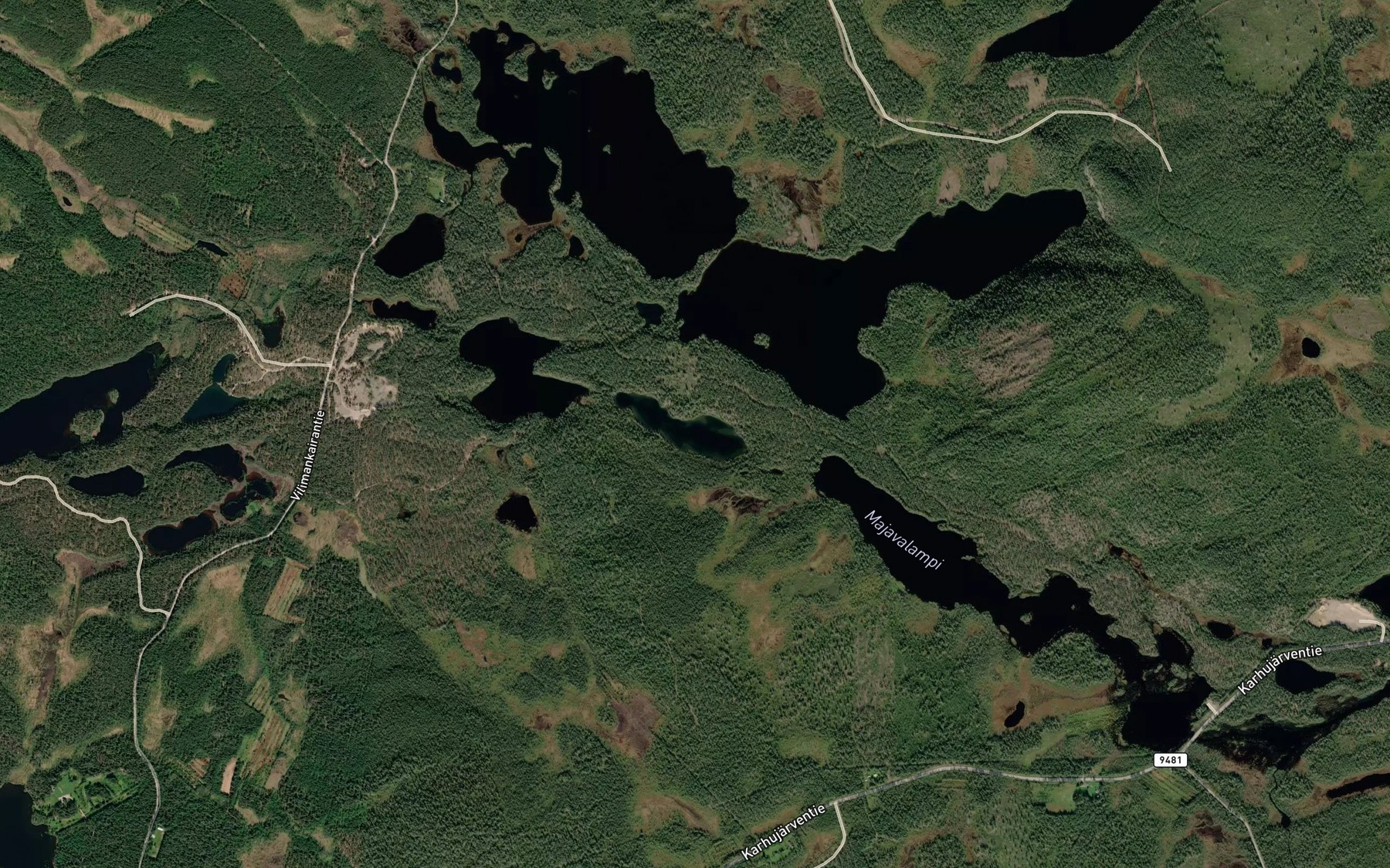 Satellite map of the Pitkankuusenlampi