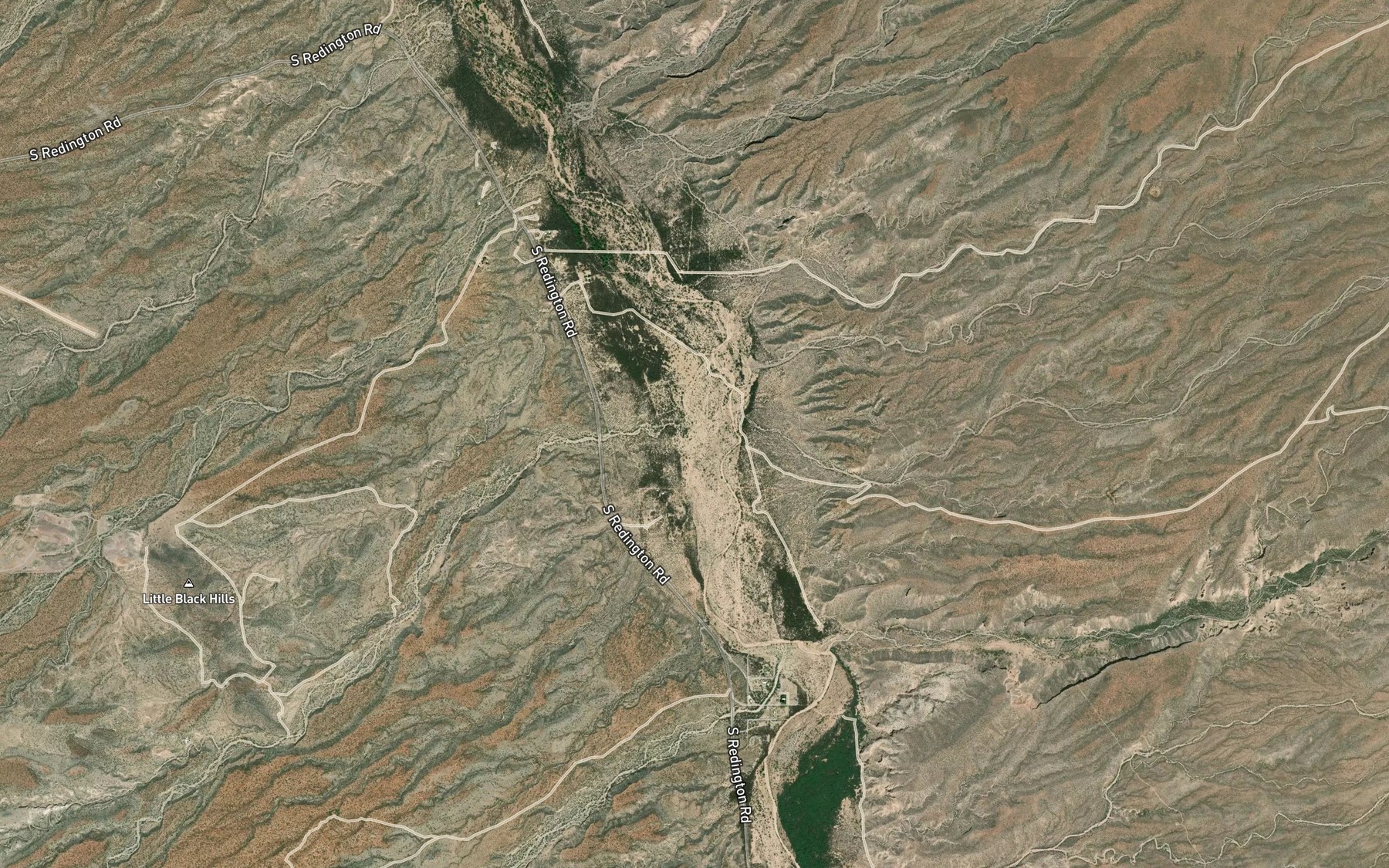 Satellite map of the Stratton Wash