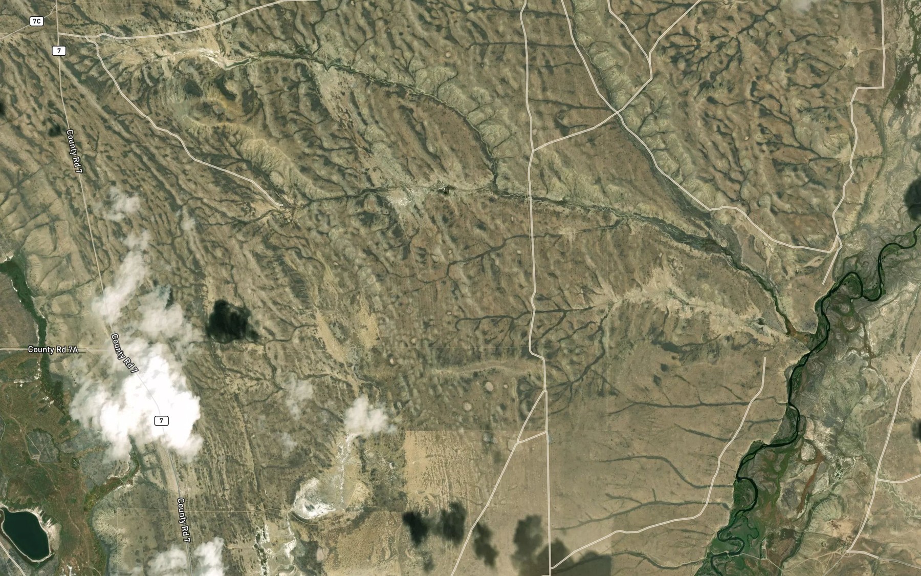 Satellite map of the North Fork North Platte River