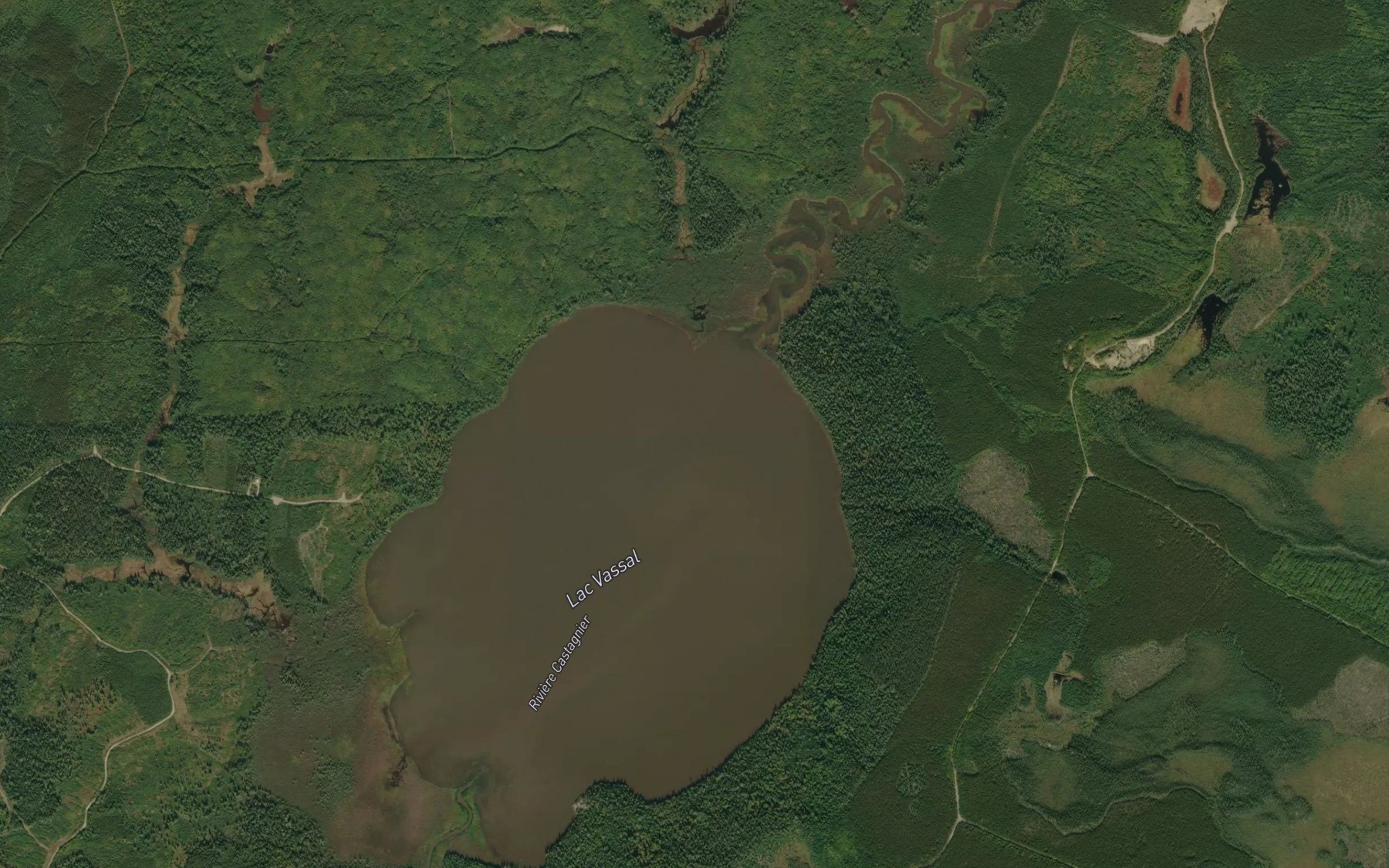 Satellite map of the Lac Vassal