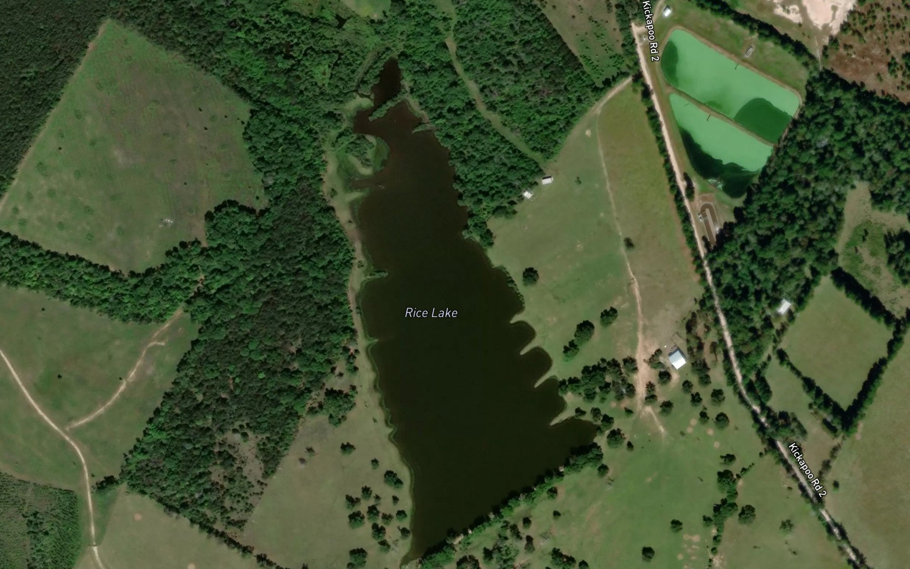Satellite map of the Rice Lake