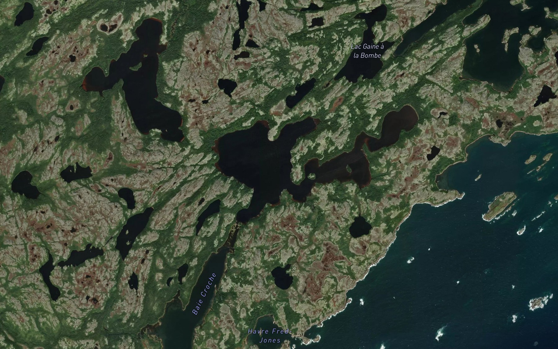 Satellite map of the Petit lac Gagnon